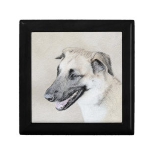 Chinook (Dropped Ears) Painting - Original Dog Art Gift Box