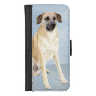 Chinook (Dropped Ears) Painting - Original Dog Art iPhone 8/7 Wallet Case