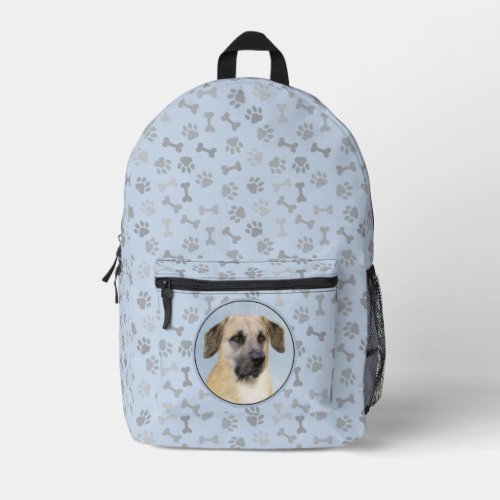 Chinook Dropped Ears Painting _ Original Dog Art Printed Backpack