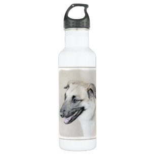 Chinook (Dropped Ears) Painting - Original Dog Art Stainless Steel Water Bottle