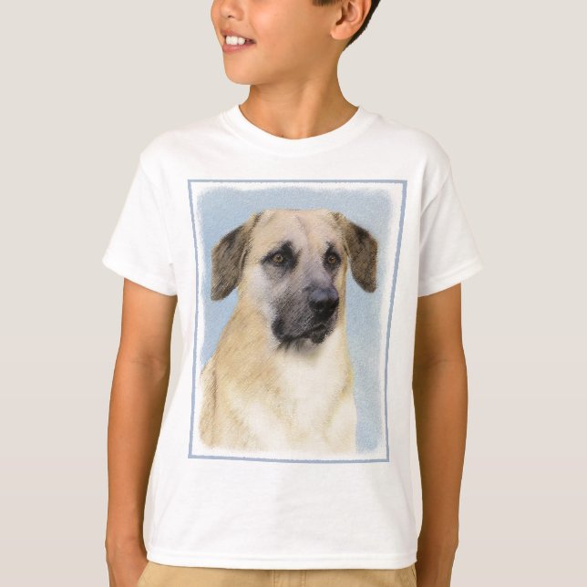 Chinook (Dropped Ears) Painting - Original Dog Art T-Shirt (Front)