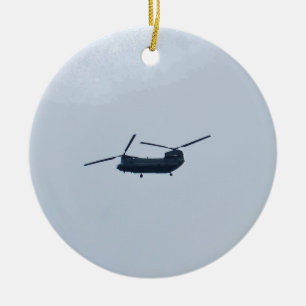 Chinook Helicopter Ceramic Ornament