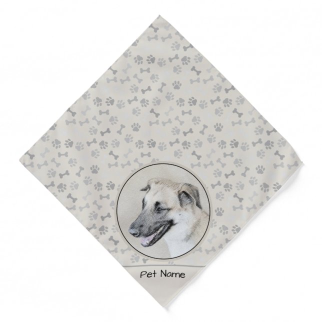 Chinook Helicopter Ear Painting Original Dog Art Bandana (Front)