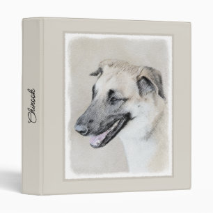 Chinook (Helicopter Ears) Painting - Dog Art 3 Ring Binder