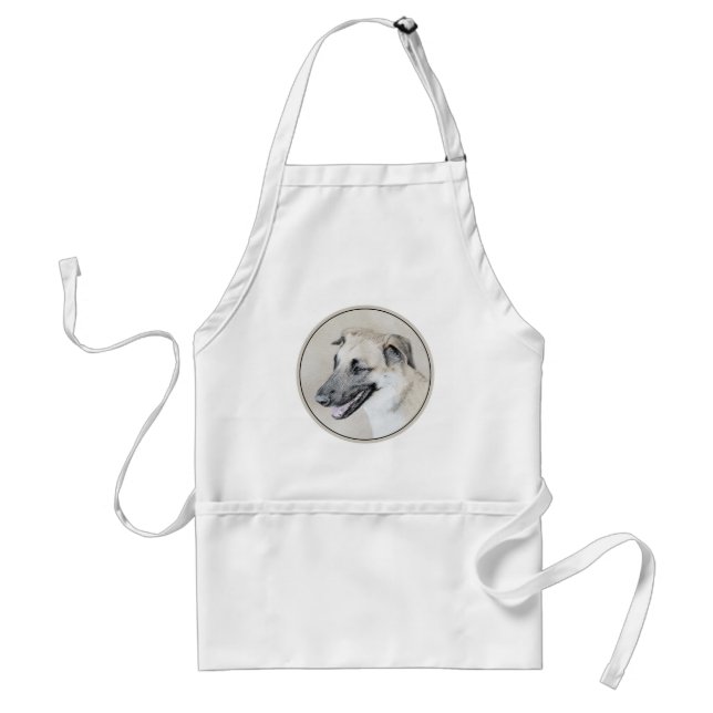 Chinook (Helicopter Ears) Painting - Dog Art Adult Apron (Front)
