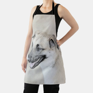 Chinook (Helicopter Ears) Painting - Dog Art Apron