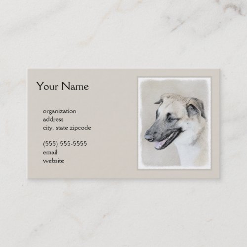 Chinook Helicopter Ears Painting _ Dog Art Business Card