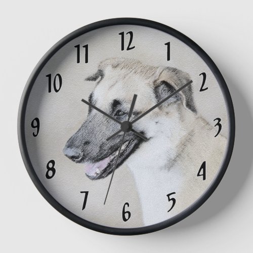 Chinook Helicopter Ears Painting _ Dog Art Clock
