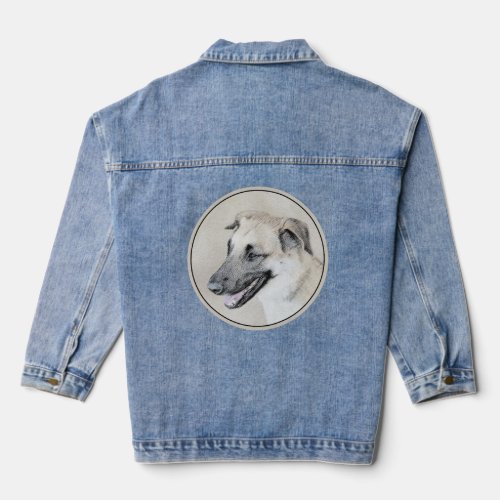 Chinook Helicopter Ears Painting _ Dog Art Denim Jacket
