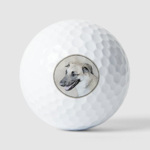 Chinook Helicopter Ears Painting _ Dog Art Golf Balls