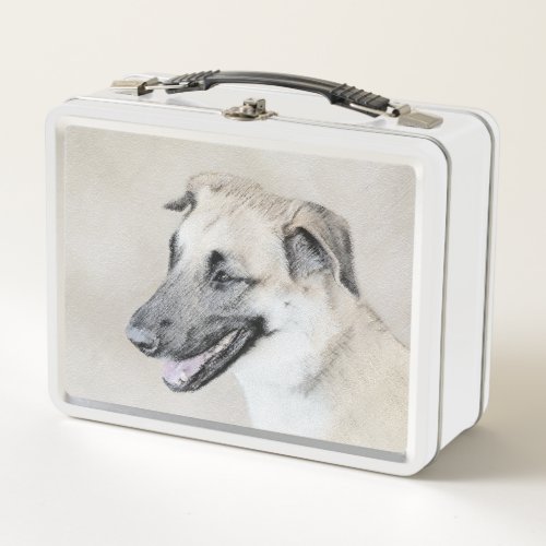 Chinook Helicopter Ears Painting _ Dog Art Metal Lunch Box