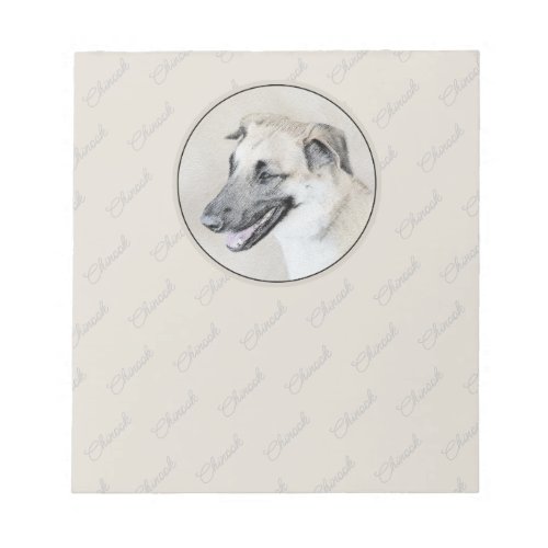 Chinook Helicopter Ears Painting _ Dog Art Notepad