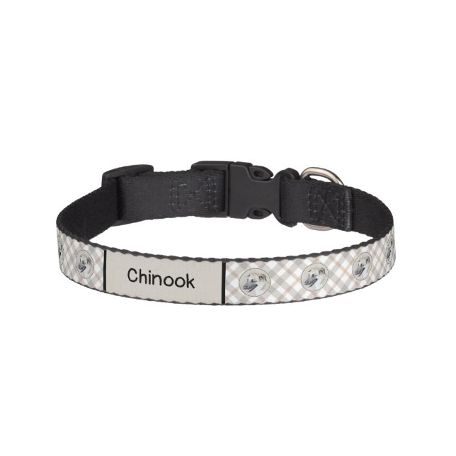 Chinook (Helicopter Ears) Painting - Dog Art Pet Collar (Front)