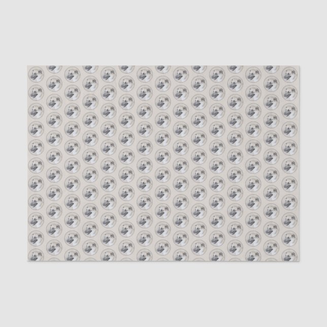 Chinook (Helicopter Ears) Painting - Dog Art Tissue Paper (Front)