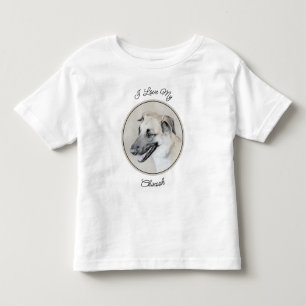 Chinook (Helicopter Ears) Painting - Dog Art Toddler T-shirt