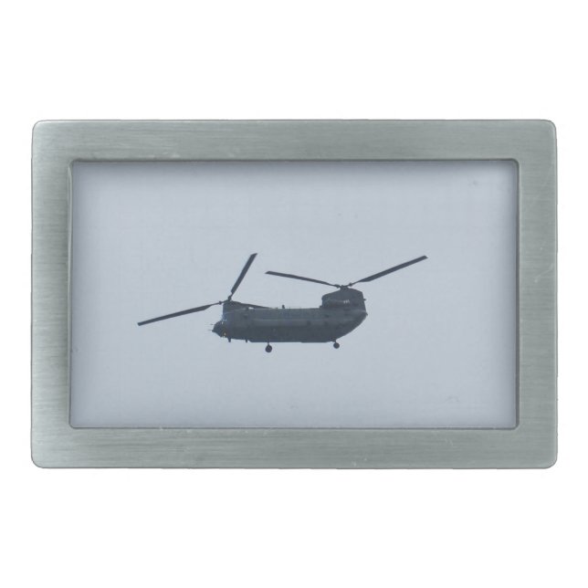 Chinook Helicopter Rectangular Belt Buckle (Front)