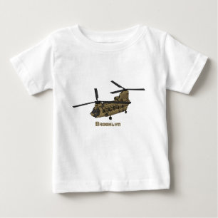Chinook military helicopter illustration baby T-Shirt