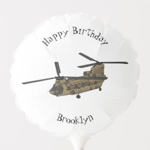 Chinook military helicopter illustration  balloon