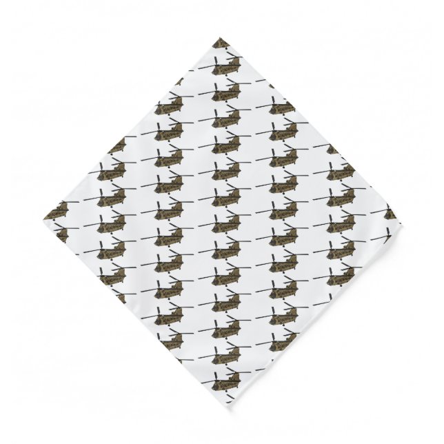 Chinook military helicopter illustration  bandana (Front)