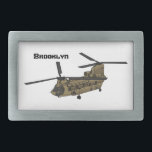 Chinook military helicopter illustration belt buckle<br><div class="desc">For lovers of military aircraft. This design features a Chinook military helicopter.</div>