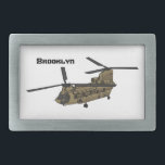 Chinook military helicopter illustration belt buckle<br><div class="desc">For lovers of military aircraft. This design features a Chinook military helicopter.</div>