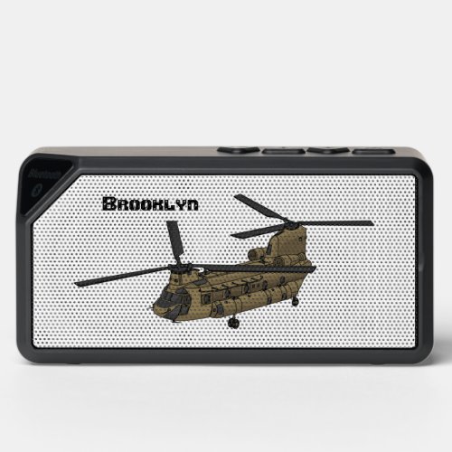 Chinook military helicopter illustration bluetooth speaker