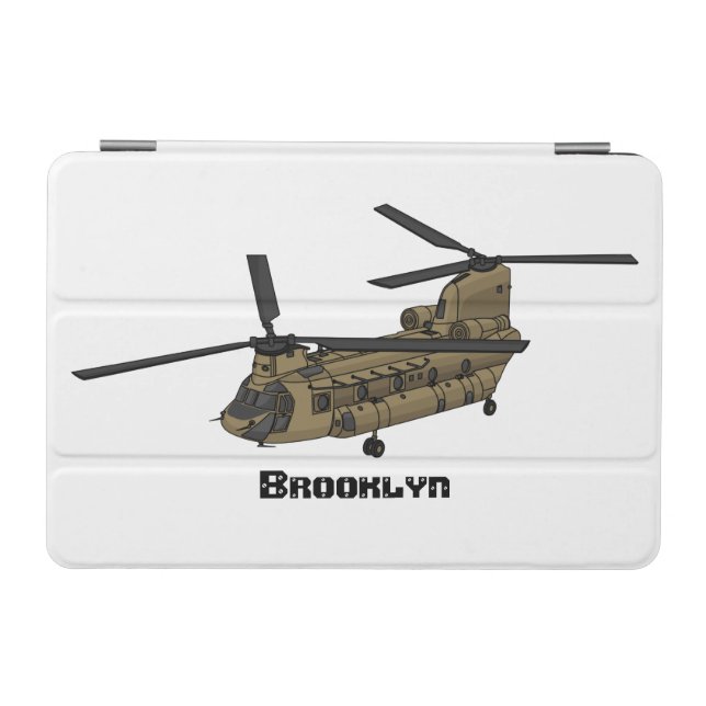 Chinook military helicopter illustration iPad mini cover (Horizontal)