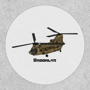 Chinook military helicopter illustration patch
