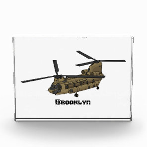 Chinook military helicopter illustration photo block