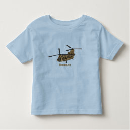 Chinook military helicopter illustration toddler t-shirt