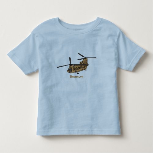 Chinook military helicopter illustration toddler t_shirt