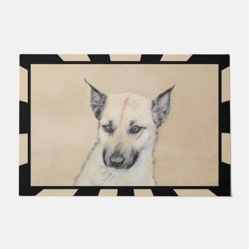 Chinook Pointed Ears Painting _ Original Dog Art Doormat