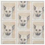 Chinook (Pointed Ears) Painting - Original Dog Art Fabric