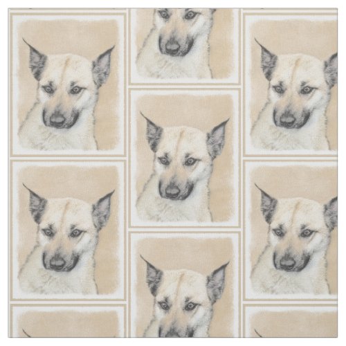 Chinook Pointed Ears Painting _ Original Dog Art Fabric