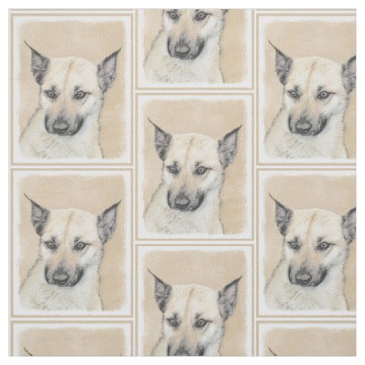 Chinook (Pointed Ears) Painting - Original Dog Art Fabric