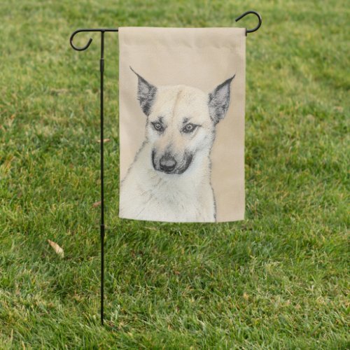 Chinook Pointed Ears Painting _ Original Dog Art Garden Flag
