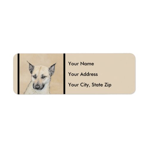 Chinook Pointed Ears Painting _ Original Dog Art Label