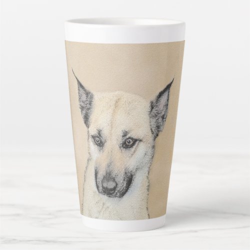 Chinook Pointed Ears Painting _ Original Dog Art Latte Mug