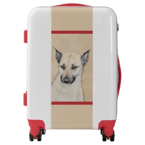 Chinook Pointed Ears Painting _ Original Dog Art Luggage
