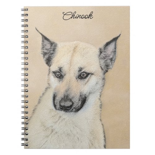 Chinook Pointed Ears Painting _ Original Dog Art Notebook