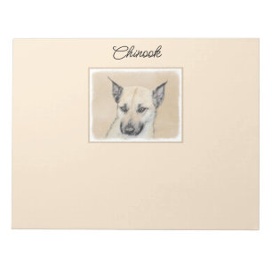 Chinook (Pointed Ears) Painting - Original Dog Art Notepad