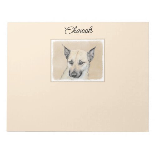 Chinook Pointed Ears Painting _ Original Dog Art Notepad