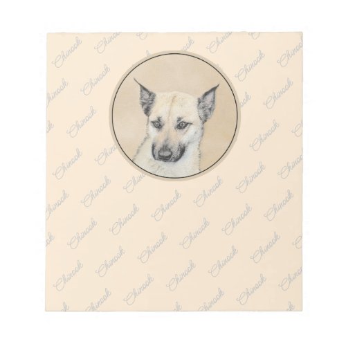 Chinook Pointed Ears Painting _ Original Dog Art Notepad