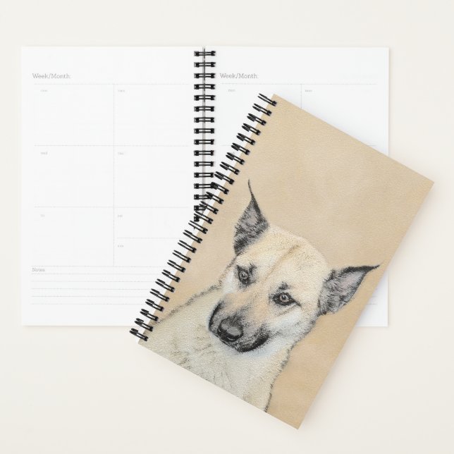Chinook (Pointed Ears) Painting - Original Dog Art Planner (Display)