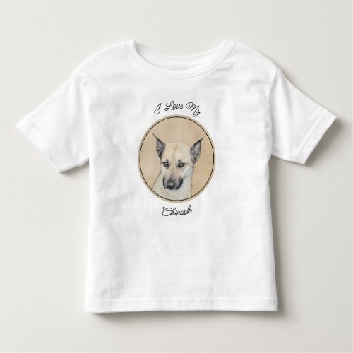 Chinook Pointed Ears Painting _ Original Dog Art Toddler T_shirt