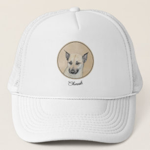 Chinook (Pointed Ears) Painting - Original Dog Art Trucker Hat