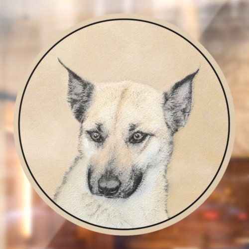 Chinook Pointed Ears Painting _ Original Dog Art Window Cling
