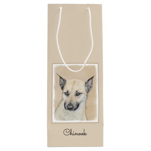 Chinook Pointed Ears Painting _ Original Dog Art Wine Gift Bag
