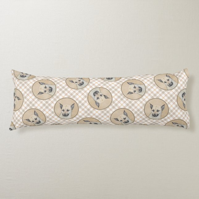 Chinook Puppy Pointed Ears Painting Pet Dog Art Body Pillow (Front)