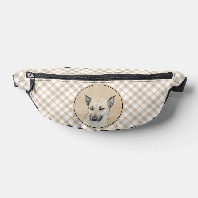 Chinook Puppy Pointed Ears Painting Pet Dog Art Fanny Pack (Lay Down)